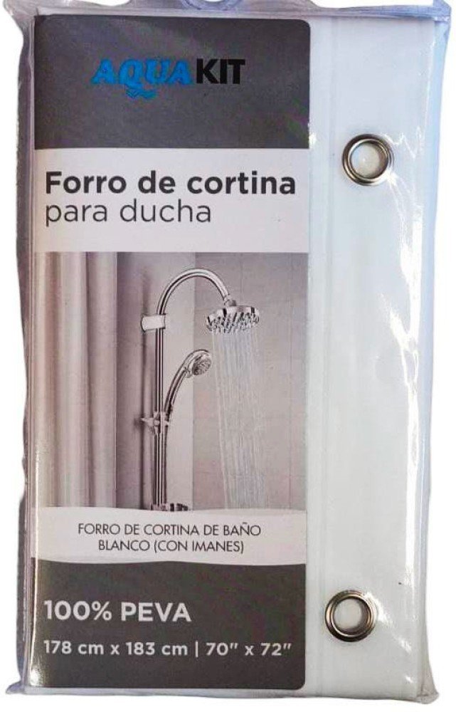 FORRO DE CORTINA DE BAÑO BLANCO