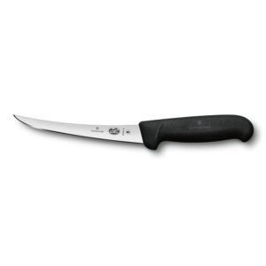 CUCHILLO DESHUESAR, CURVO, HOJA ANGOSTA, FIBROX NEGRO, 15CMS VICTORINOX
