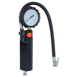 PISTOLA PARA INFLAR, PLASTICA CON MANOMETRO G-52 MUZI