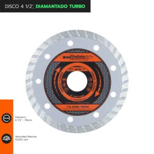 DISCO DIAMANTADO GLADIATOR TURBO 4 1/2'