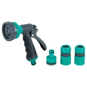KIT RIEGO ACOPLE RAPIDO PLASTICO 1/2 CON PISTOLA FG