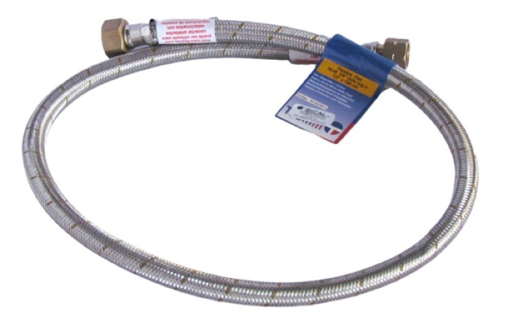 FLEXIBLE GAS REGULADOR 3/8' -IZQ X 1/2' 100 CMS CERTIFICADO TAUMM