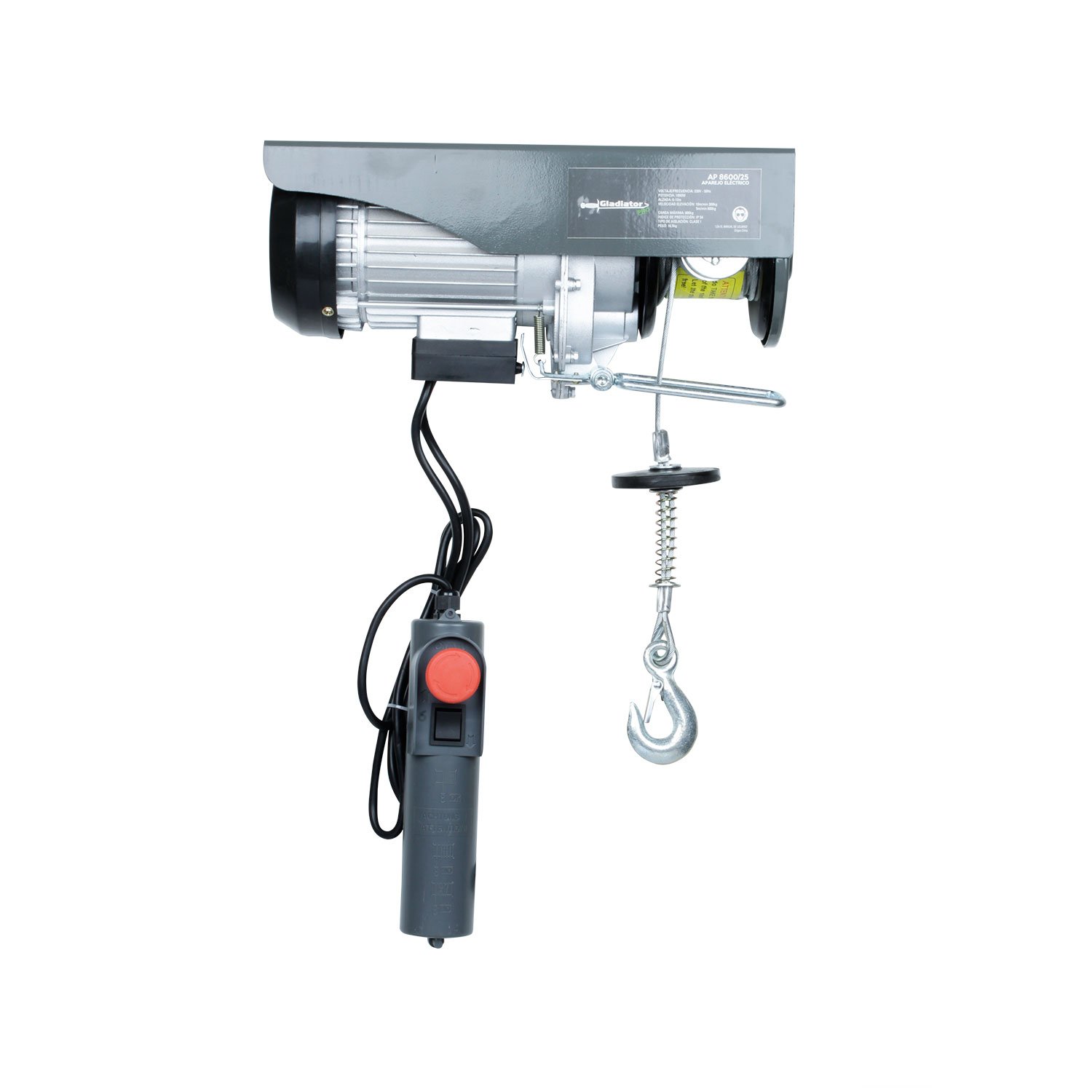 TECLE ELECTRICO 600KG 1050W ALZADA 6-12MT AP8600 GLADIATOR - Imagen 2