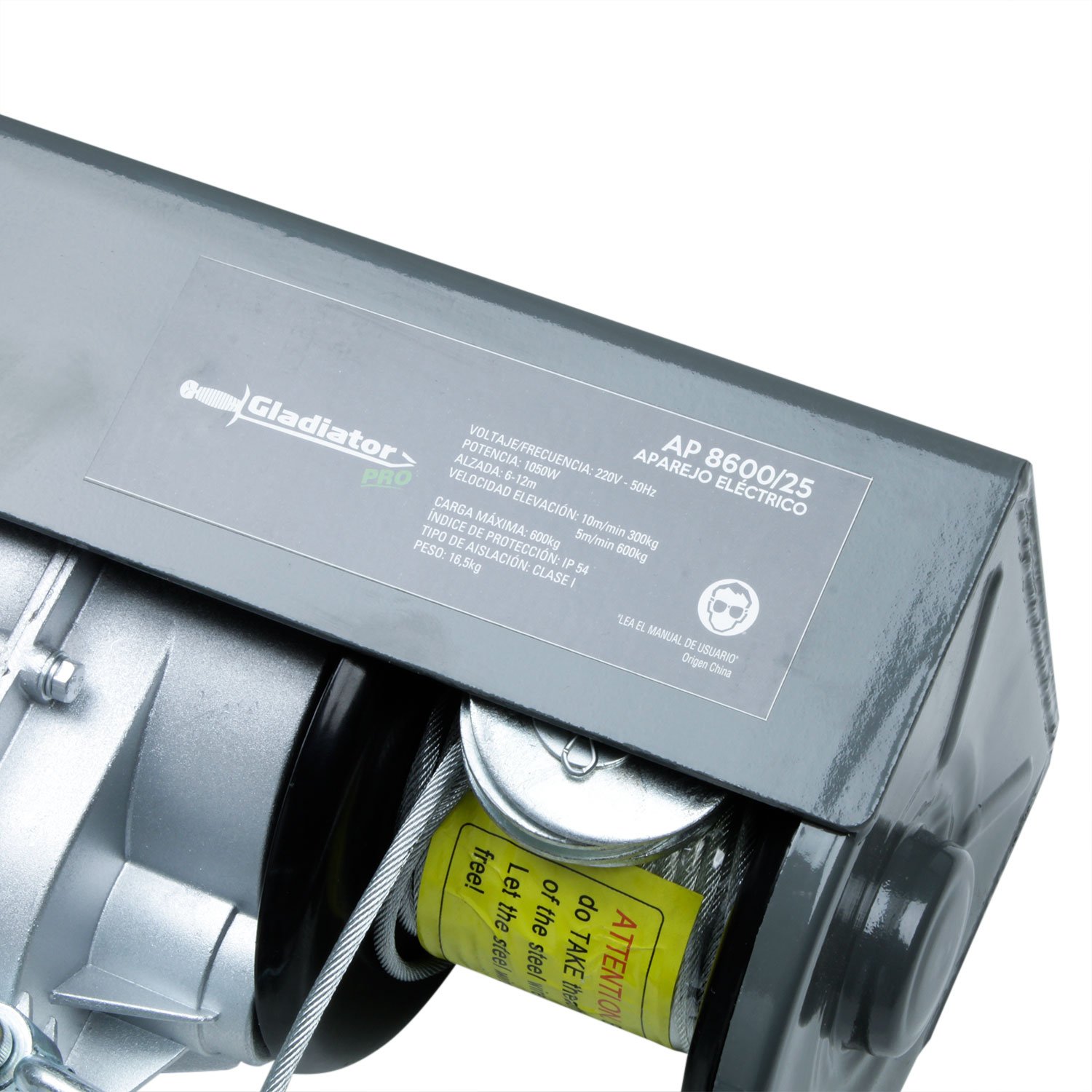 TECLE ELECTRICO 600KG 1050W ALZADA 6-12MT AP8600 GLADIATOR - Imagen 5
