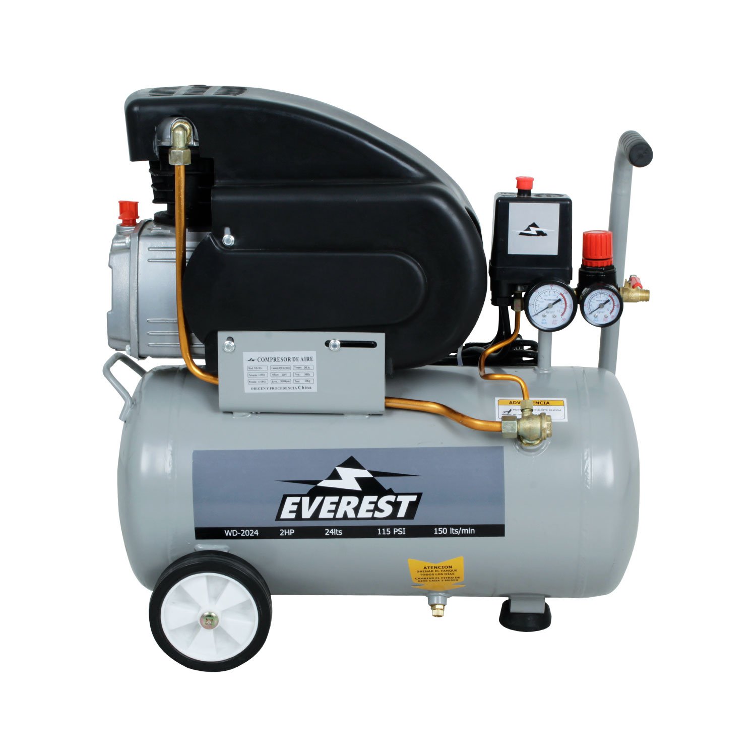 COMPRESOR 24 LTS 2HP WD-2024 EVEREST - Imagen 2