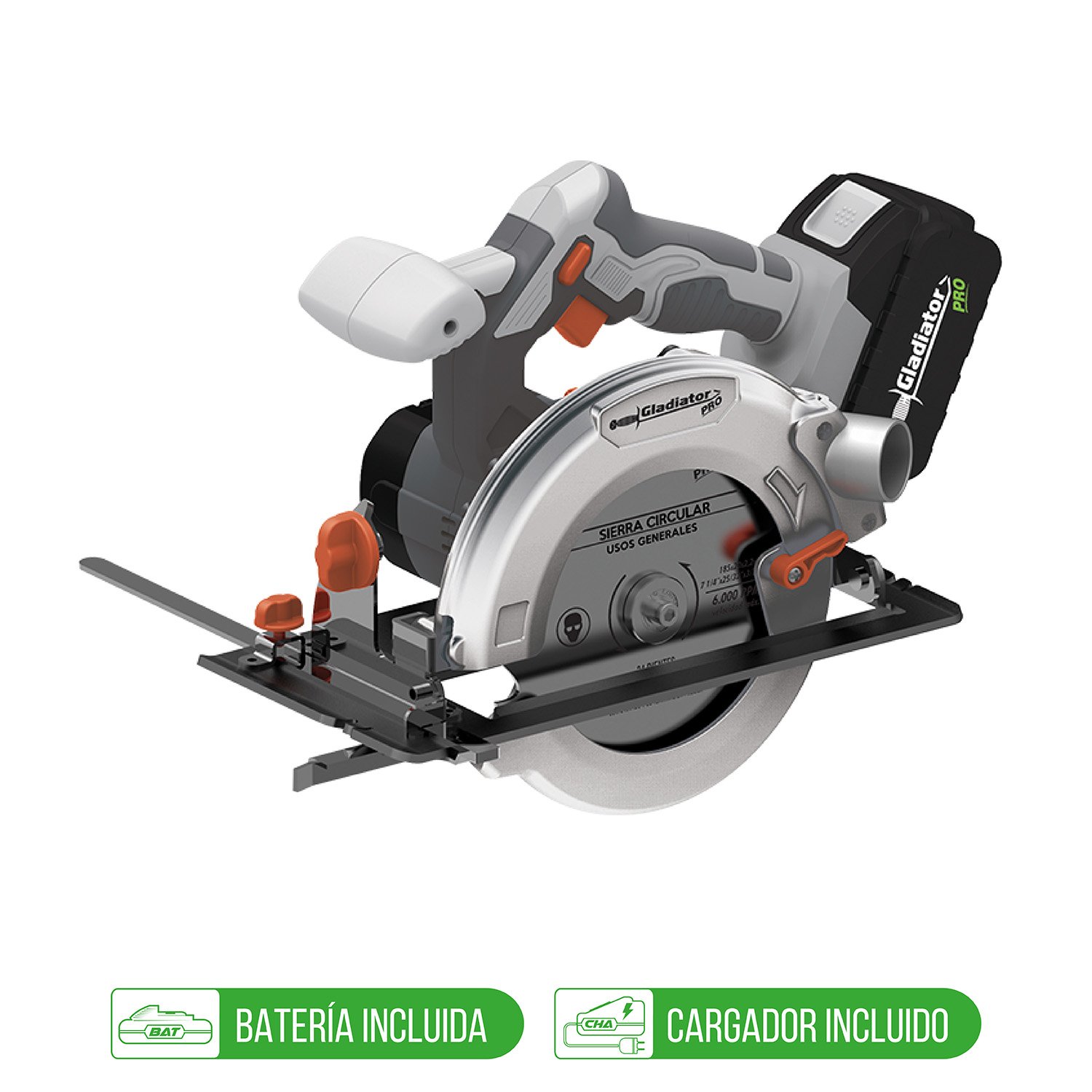 SIERRA CIRCULAR INALAMBRICA 6 1/2" 18V GLADIATOR