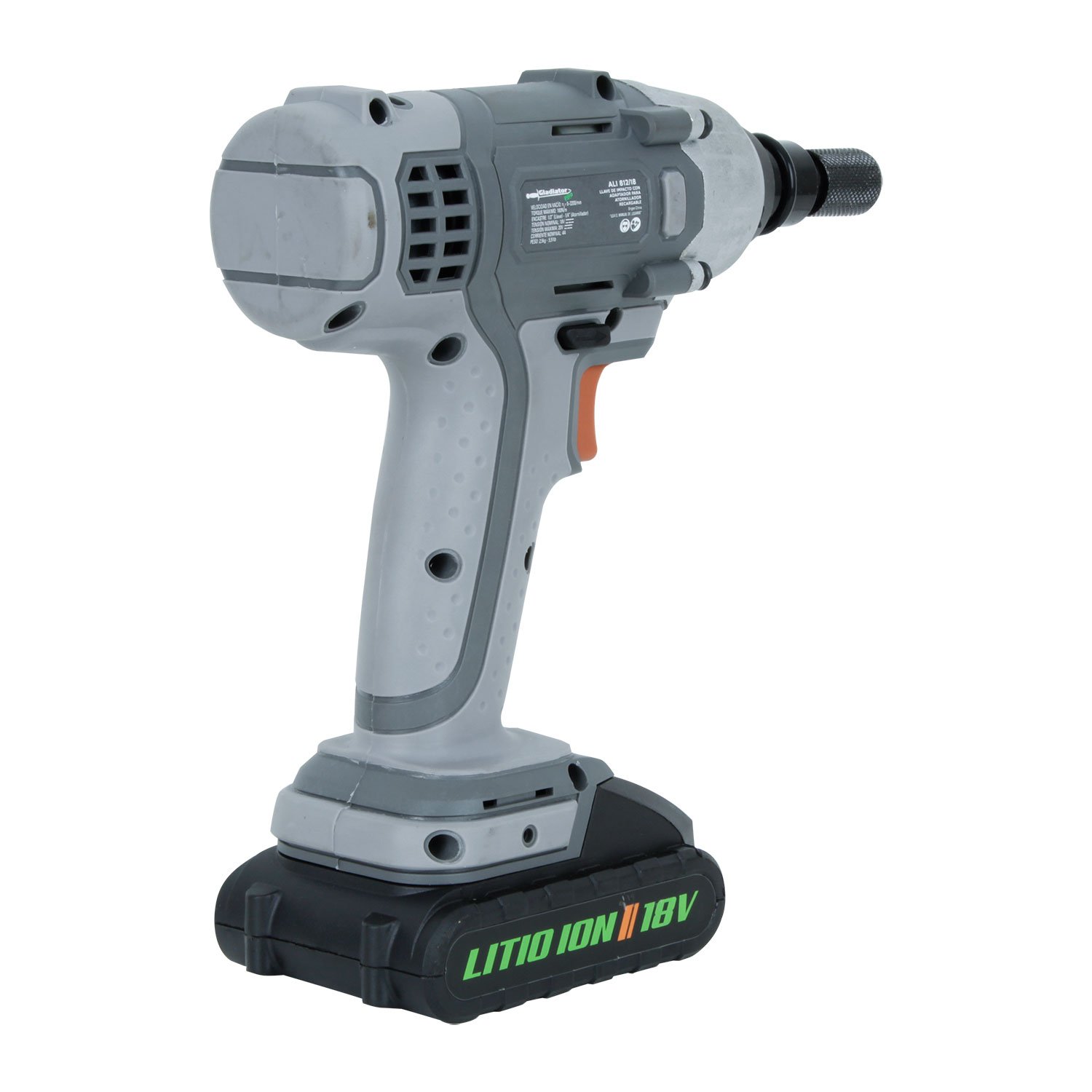 LLAVE / ATORNILLADOR IMPACTO 1/2" 18V 1BAT ALI812 GLADIATOR - Imagen 4