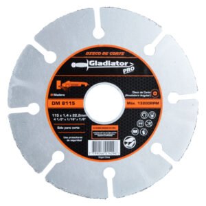 DISCO DIAMANTADO CORTE MADERA 4 1/2' DM 8115 GLADIATOR