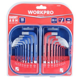 JGO LLAVES ALLEN PULGADAS Y MM 18 PZS WORKPRO