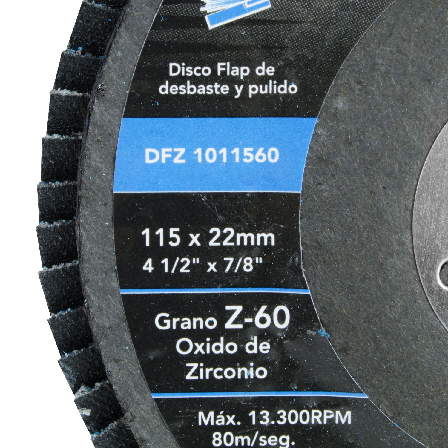 DISCO TRASLAPADO OX.ZIRCONIO G60 ACERO INOX (AZUL) - Imagen 5