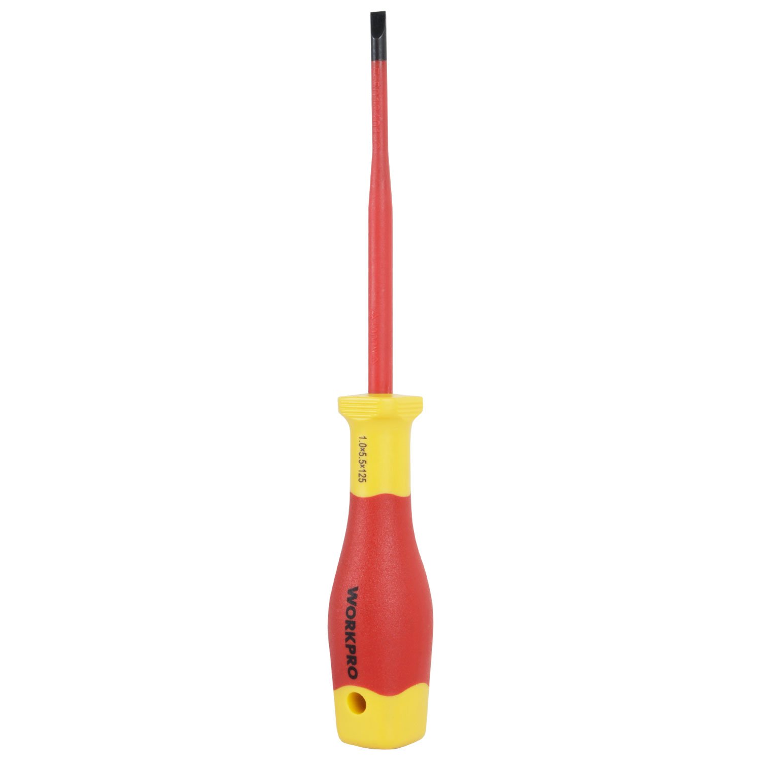 DESTORNILLADOR PLANO AISLADO DELGADO 1.0X5.5X125MM WORKPRO