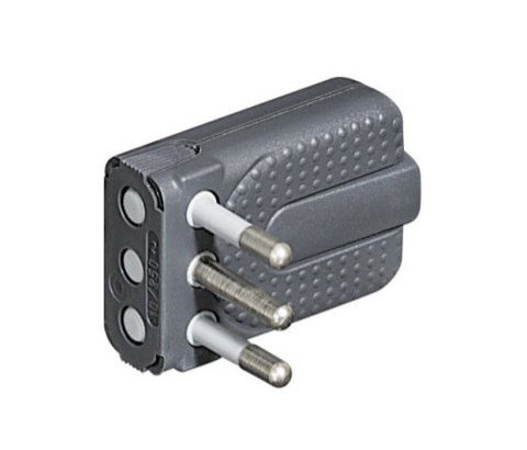 ENCHUFE MACHO VOLANTE 3P 10A TICINO
