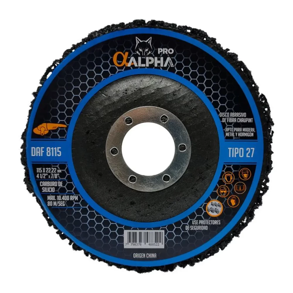 DISCO ABRASIVO FIBRA 4 1/2" ALPHA PRO - Imagen 2