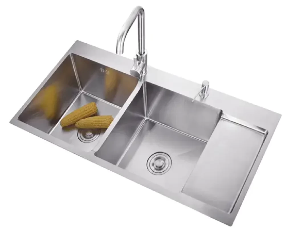 LAVAPLATOS DOBLE DE ACERO INOXIDABLE MODELO DM12050 AMERKIS
