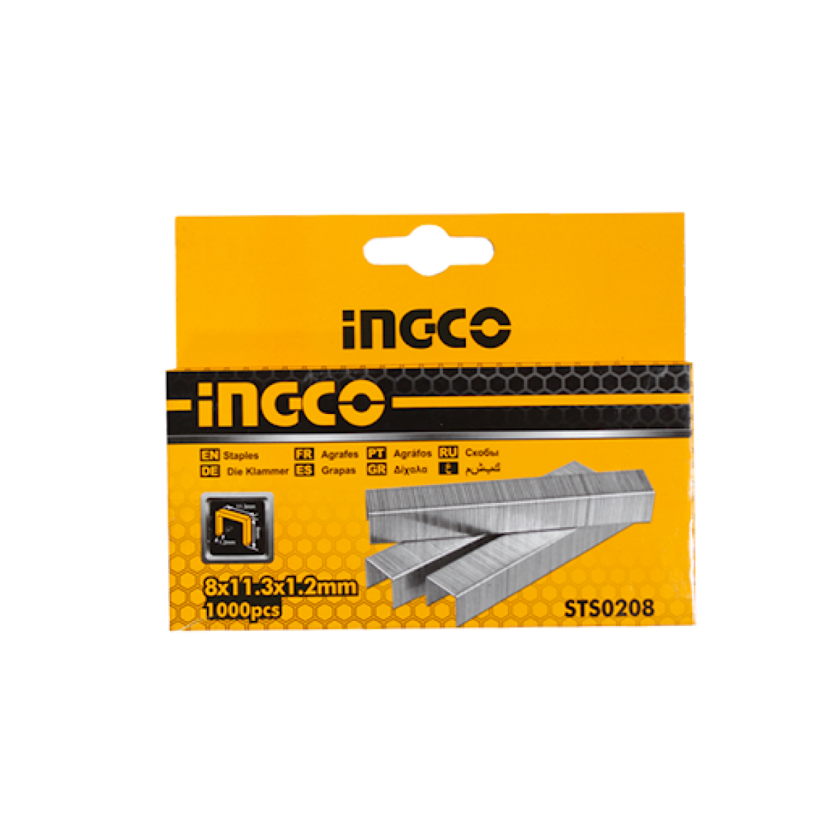 CORCHETES 8MM X 1.2MM TRABAJO PESADO STS0208 INGCO