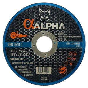 DISCO CORTE METAL 9" 1.8MM 25UN ALPHA