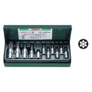 JGO DADO HANS TORX TAMPER 1/4DR 6PCS - 3/8DR 4PCS C/ADAPT. # 56025-11C 11 PZS (OF) HANS