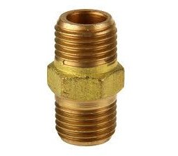 NIPLE BRONCE 3/8 HE-HE