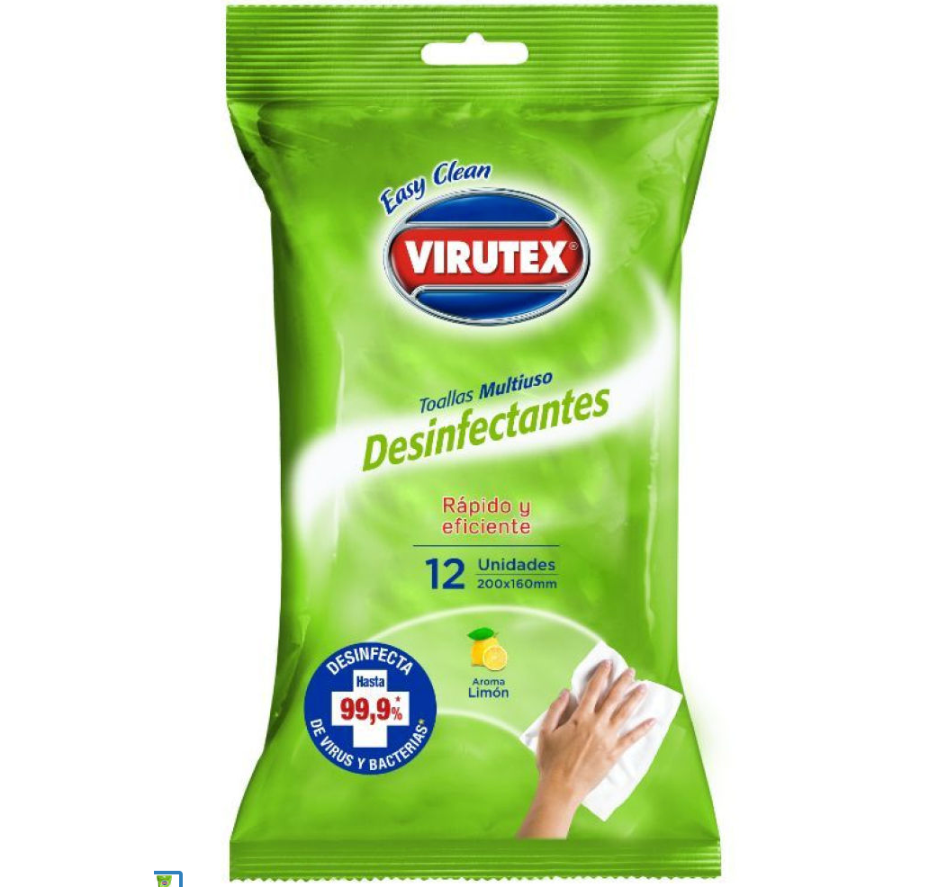 TOALLAS DESINFECTANTES VIRUTEX 50UN