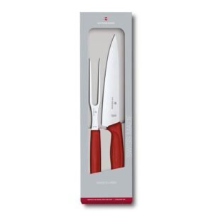 SET ASADO 2 PZS MANGO ROJO VICTORINOX