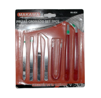 JGO DE PINZAS CROMADO SET 7 PZAS