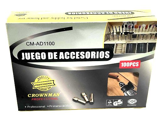 JGO PUNTAS DREMEL MULTIUSO 100 PZS CM-AD1100 CROWNMAN
