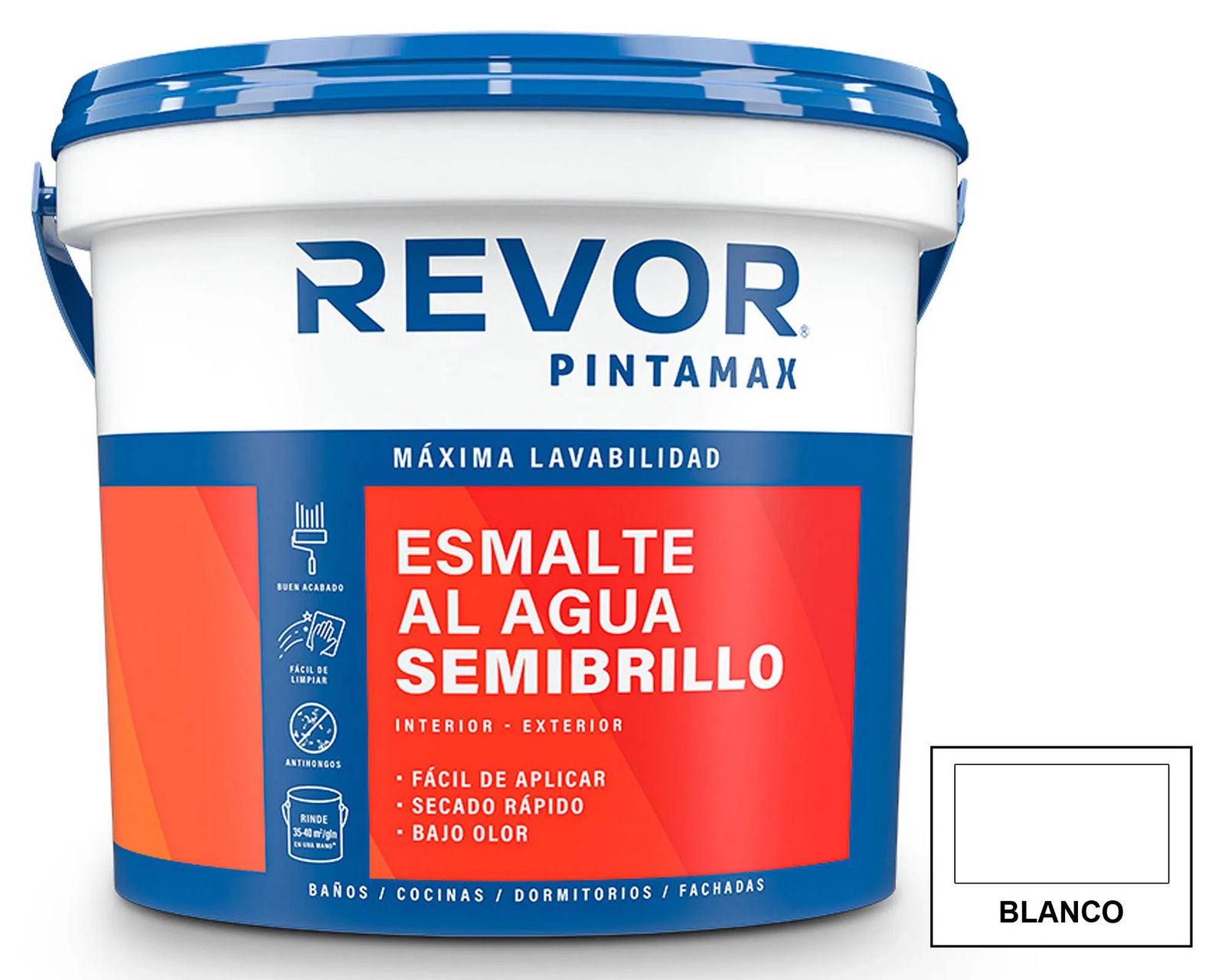 ESMALTE AGUA GAL BLANCO SEMIBRILLO PINTAMAX REVOR