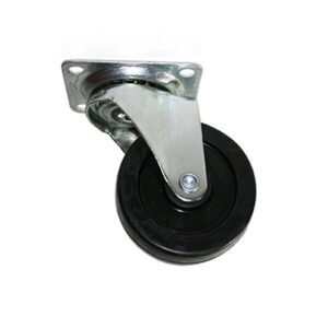 RUEDA PLASTICA NEGRA C/BASE 2"