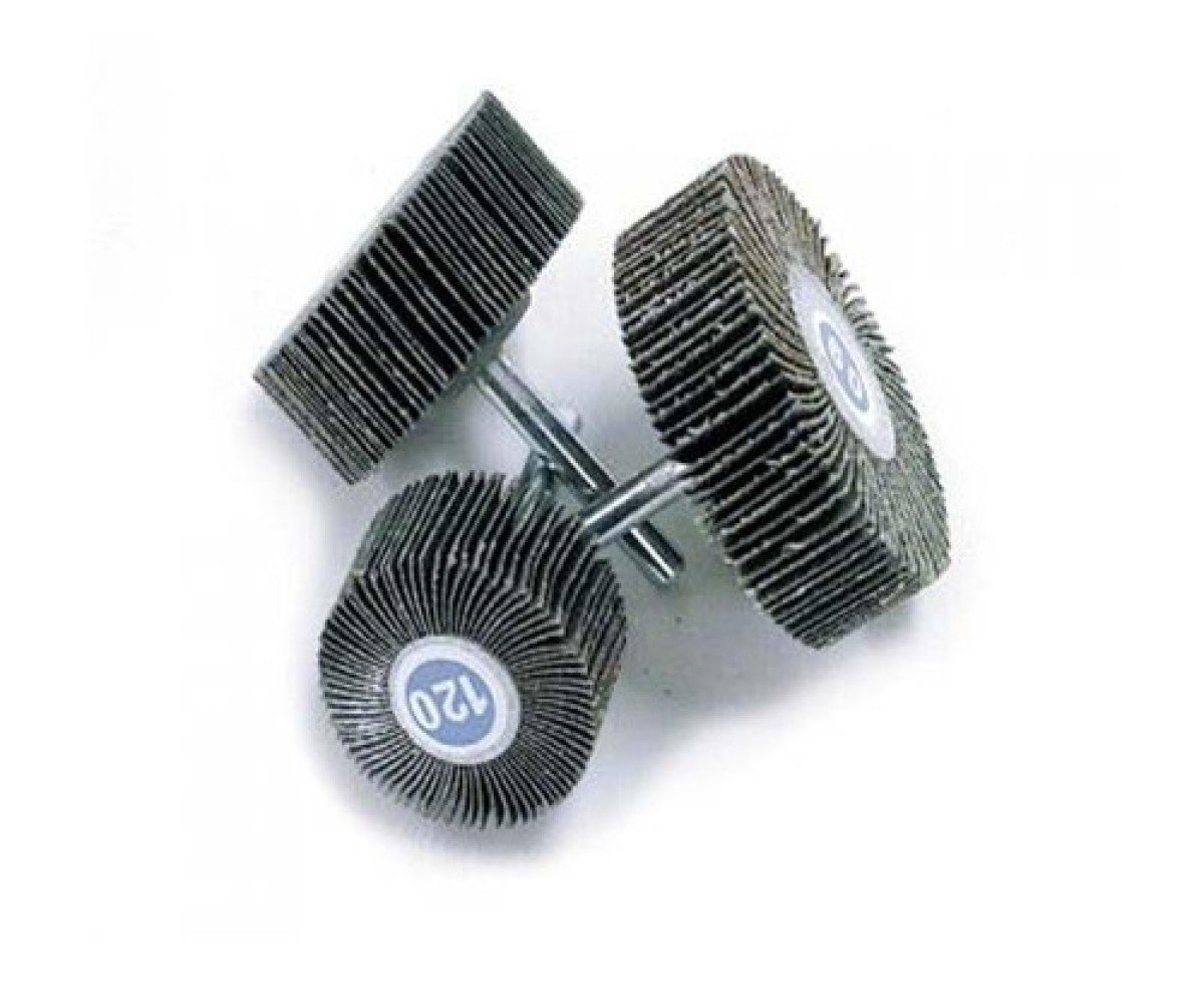 RUEDA TRASLAPADA 40X15 GRANO 120 VASTAGO 6MM
