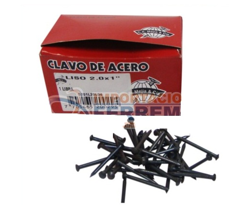CLAVO CONCRETO NEGRO LISO 40MM