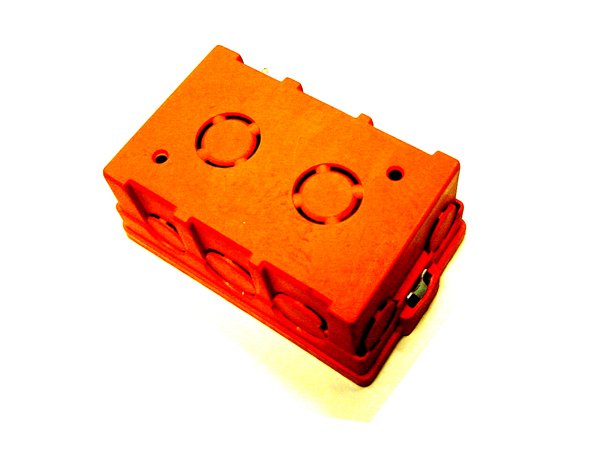 CAJA EMBUTIDA TIPO TICINO NARANJA/GRIS TABIQUE