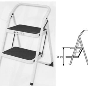 ESCALERA (TABURETE) 2 PELDAÑOS CON ANTIDESLIZANTE