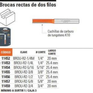 FRESA 11454 RECTA 5/16"X1" TRUPER
