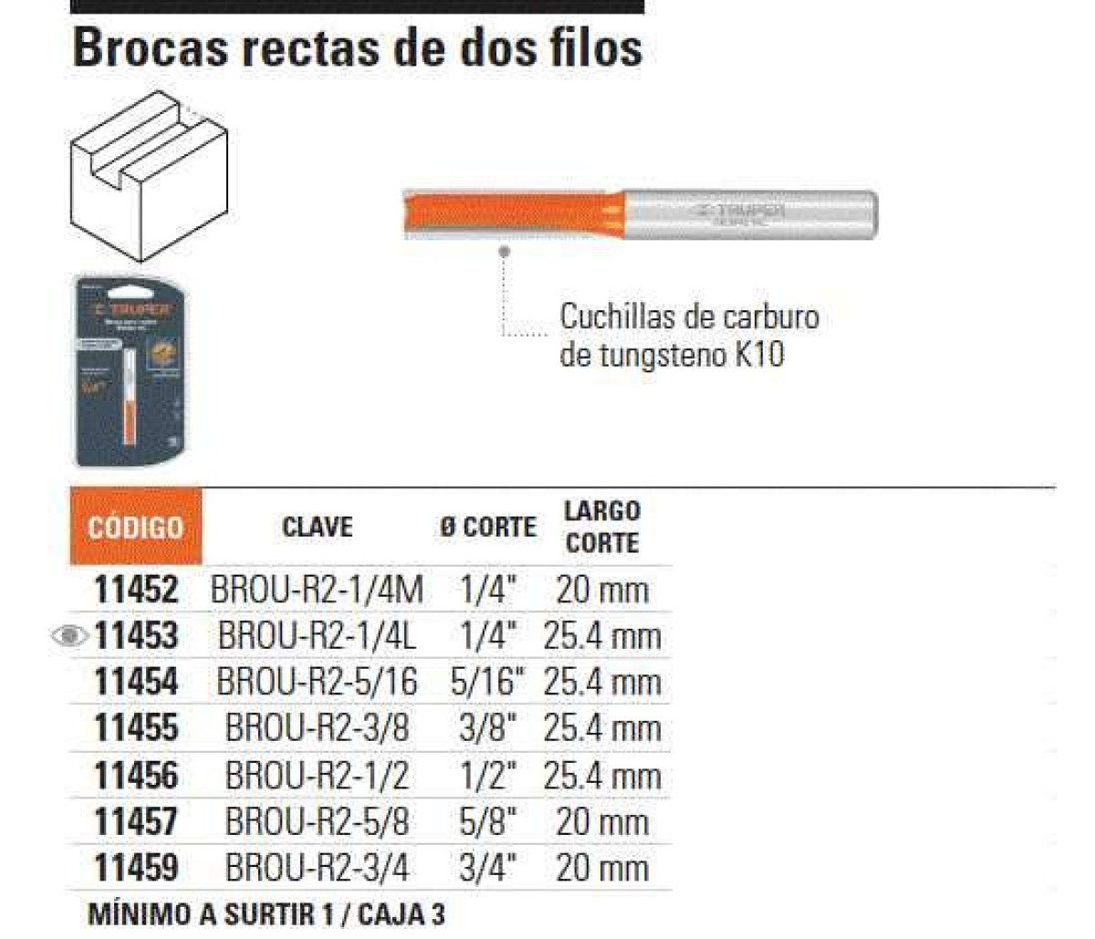FRESA 11457 RECTA 5/8'X3/4' 11457 TRUPER
