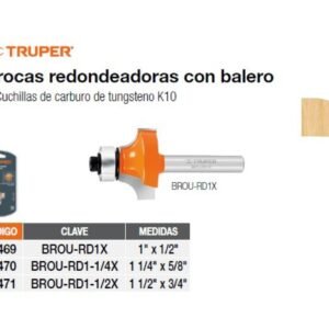 FRESA 11469 REDONDEADORA 1"X1/2" TRUPER