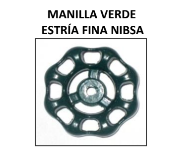 MANILLA LLAVE NIBSA VERDE ESTRIA FINA