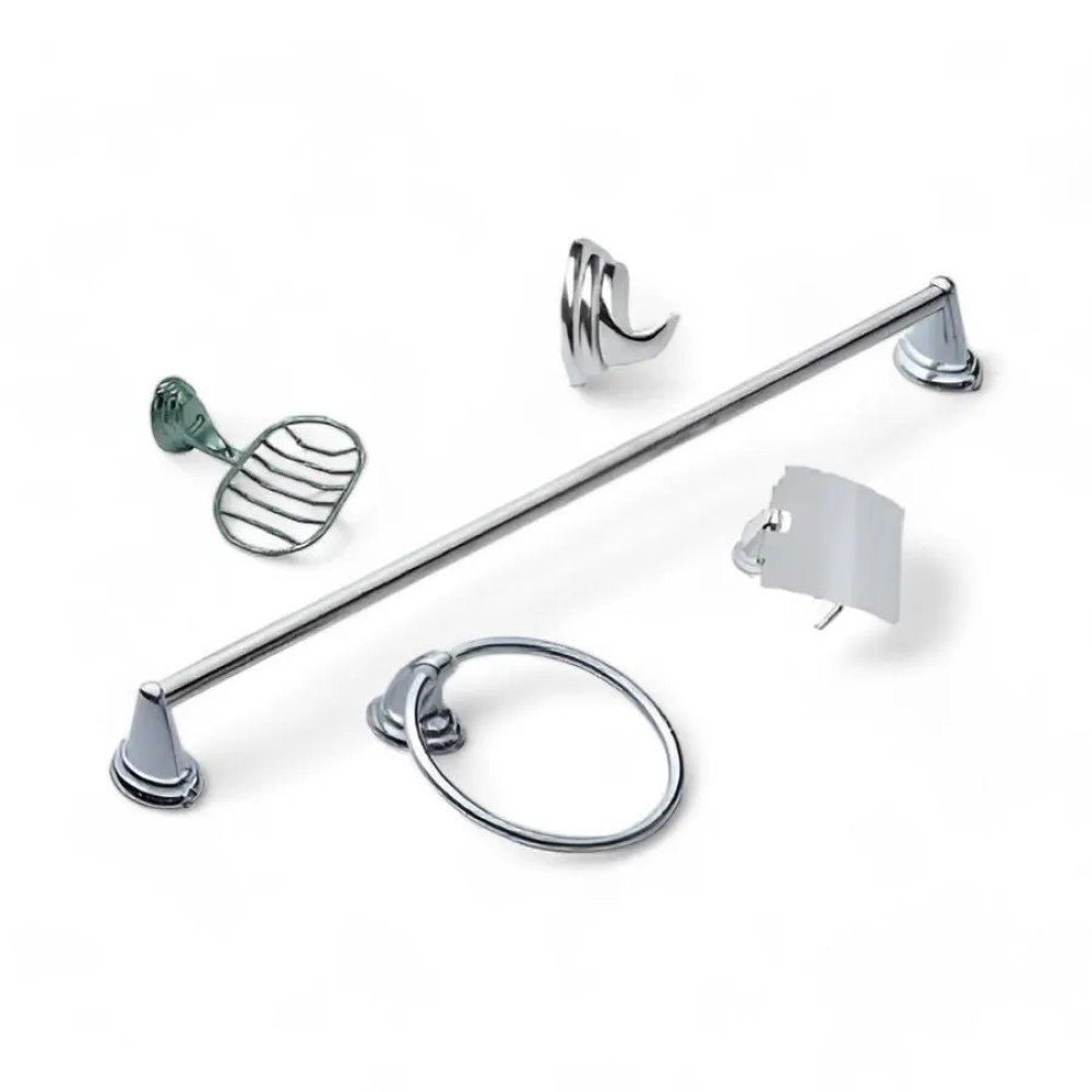 JGO ACCESORIOS DE BAÑO 5PZS METALICO TAUMM - Imagen 2