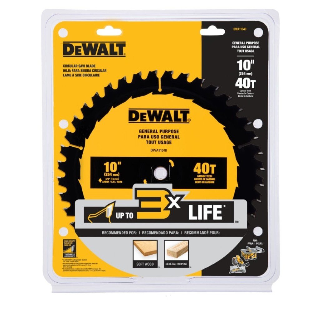 SIERRA CIRCULAR 10" X 40 D DEWALT
