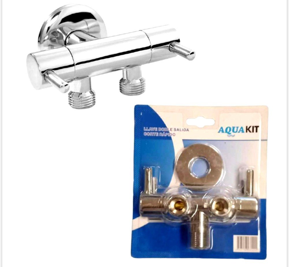 LLAVE ANGULAR 1/2-1/2-1/2 HE DOBLE SALIDA INDEPENDIENTE