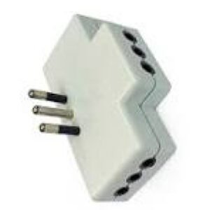 ENCHUFE TRIPLE PLANO 'LADRON'C/LUZ PILOTO MEC