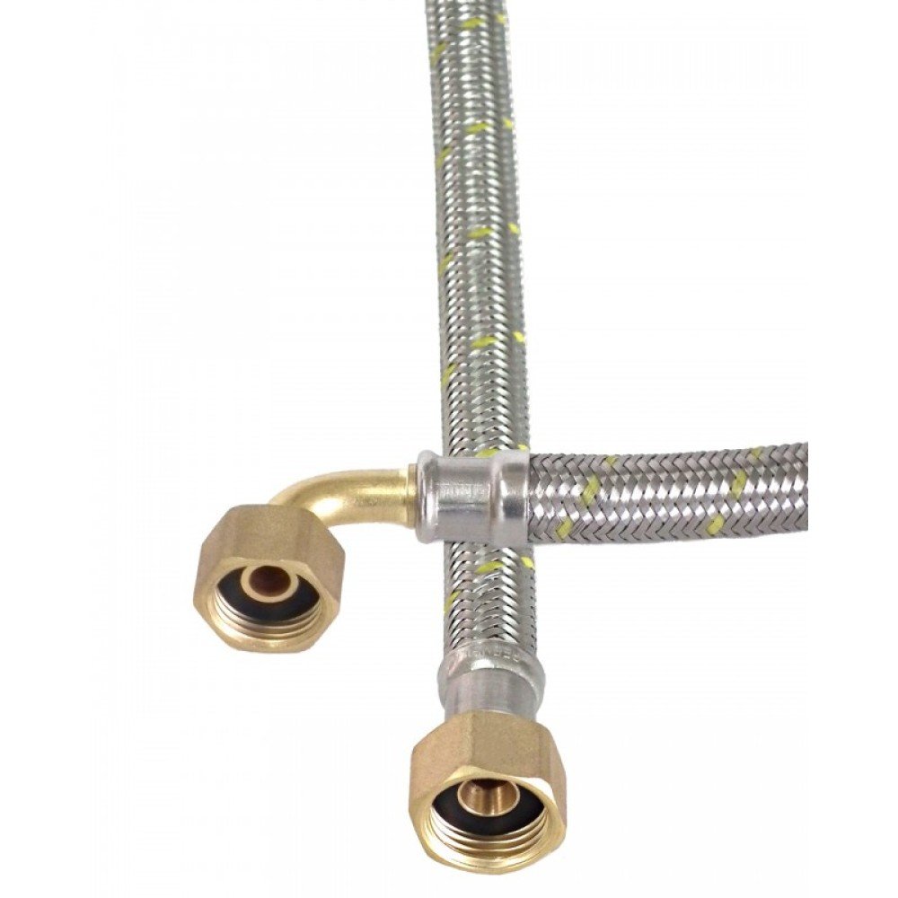 FLEXIBLE GAS 1/2-1/2 HI-HI 60 CMS CON CODO CERTIFICADO - Imagen 2