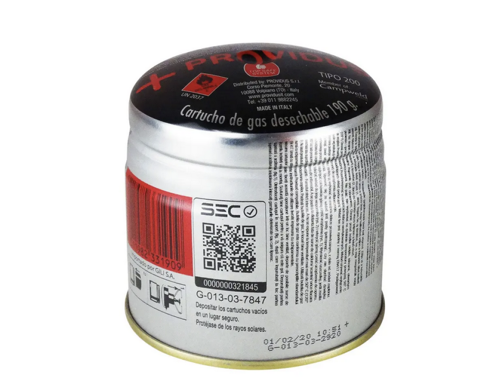 GAS DESECHABLE 190GRS
