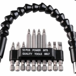 JGO PUNTAS 10PZAS CON EJE FLEXIBLE KWB