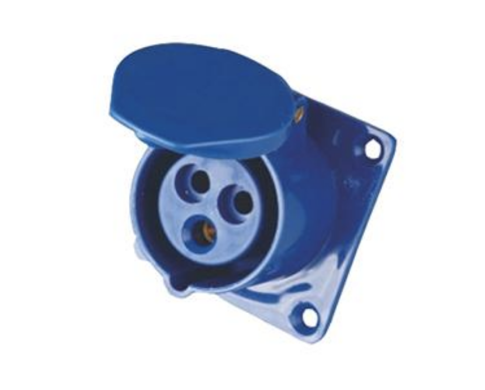 ENCHUFE HEMBRA INDUSTRIAL 16A EMBUTIDO 2P+T
