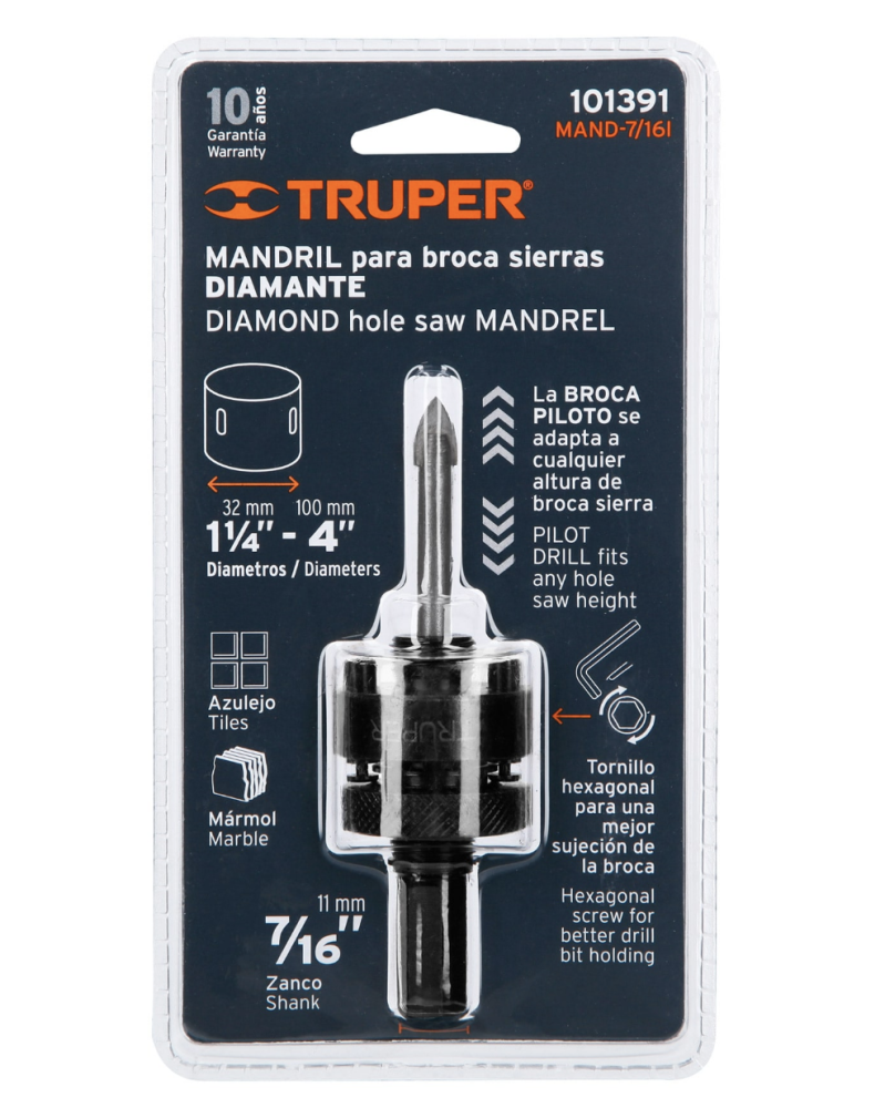 PORTA SIERRA COPA DIAMANTADA 101391 7/16L TRUPER - Imagen 2