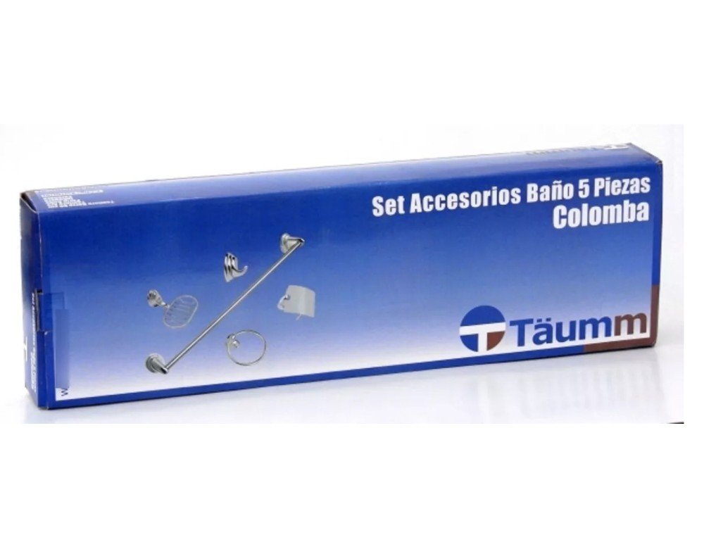 JGO ACCESORIOS DE BAÑO 5PZS METALICO TAUMM