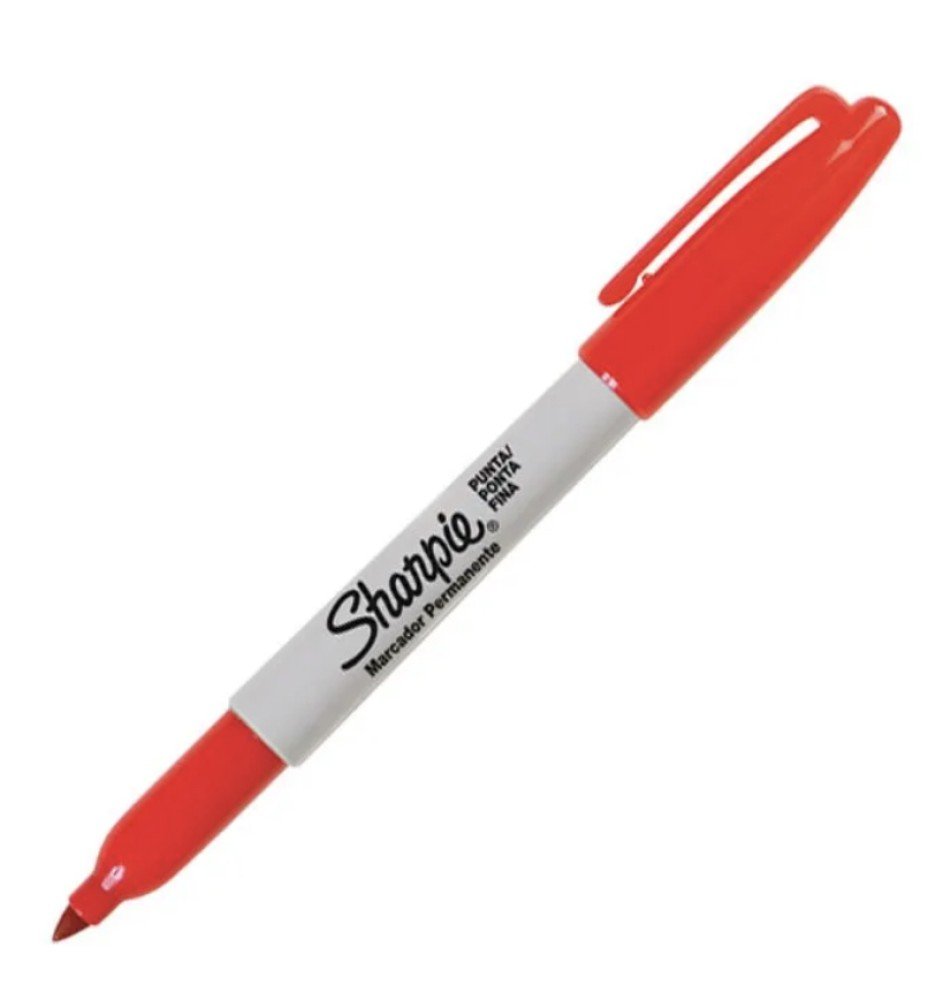 LAPIZ MARCADOR SHARPIE FINO ROJO