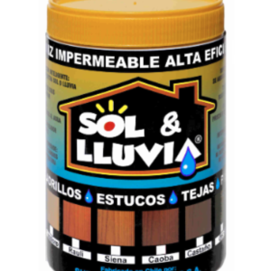 BARNIZ IMPERMEABILIZANTE 1/4 GAL SOL Y LLUVIA SIENA