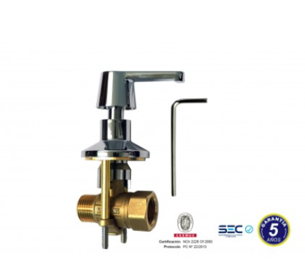 LLAVE GAS ENCIMERA 1/2" HI-HE HOFFENS - Imagen 3