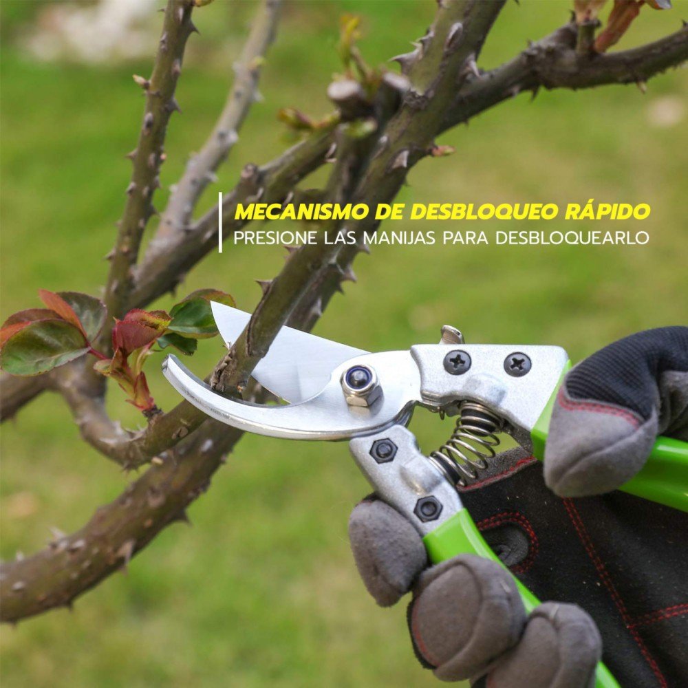 JUEGO HERRAMIENTAS JARDIN 7 PIEZAS (BOLSO VERDE) - Imagen 3